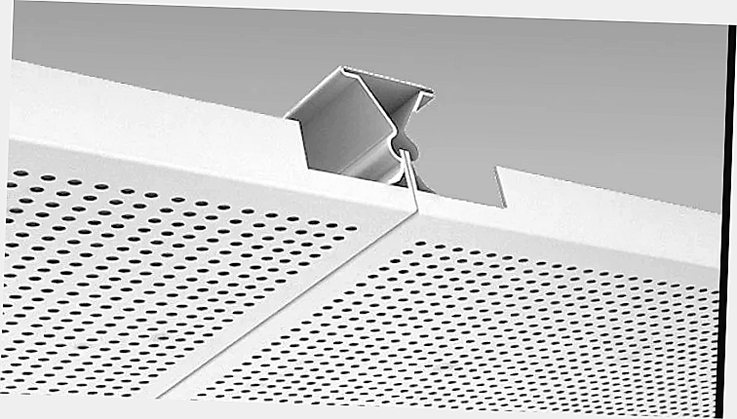 Оцинкованная кассета закрытого типа, кромка 90°, типоразмер 600х600 мм. белый матовый ПЕРФОРАЦИЯ 2,5мм — фото и цена | ТрансМонСтрой