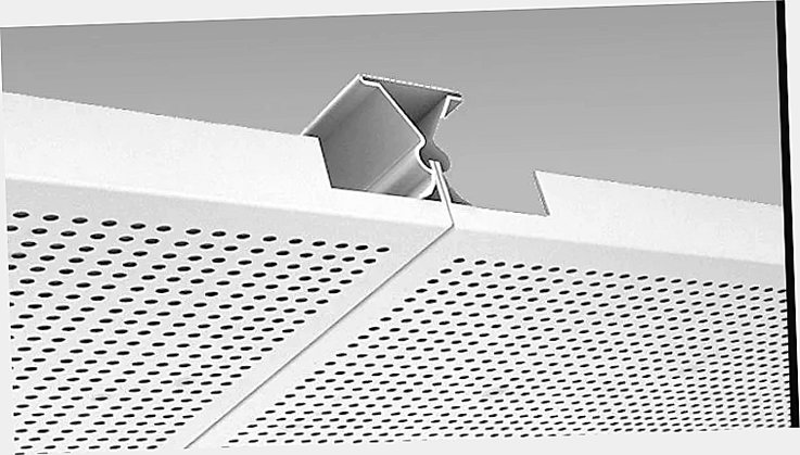 Алюминиевая кассета закрытого типа, кромка 90°, типоразмер 600х600 мм. белый матовый ПЕРФОРАЦИЯ 2,5мм — фото и цена | ТрансМонСтрой