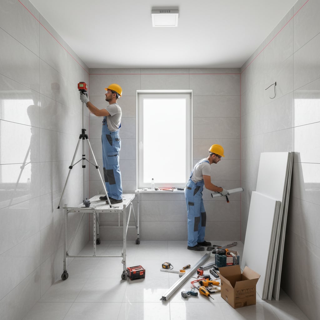 Сборка каркаса для реечный потолок в ванну Сборка каркаса для реечный потолок в ванну