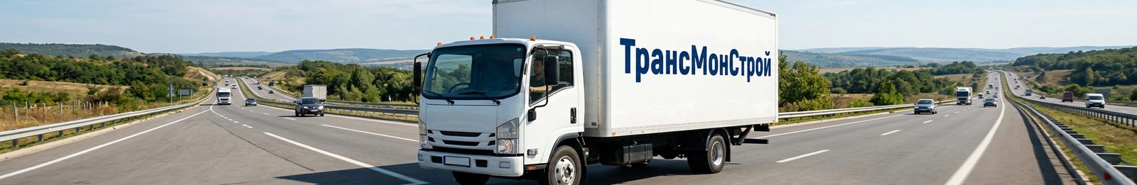 Доставка потолков ТрансМонСтрой — грузовой автомобиль